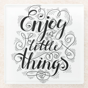 Dessous-de-verre En Verre Appréciez les petites choses 1