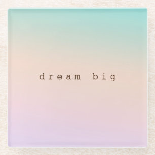 Dessous-de-verre En Verre Aqua Peach Purple Pink Tie Dye Ombre personnalisé