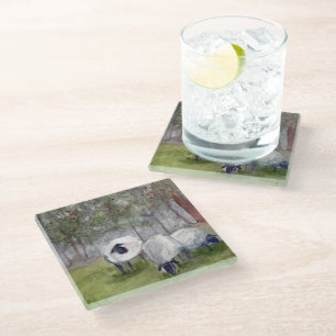 Dessous-de-verre En Verre Aquarelle