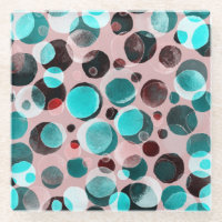 Aquarelle à pois, motif abstrait.