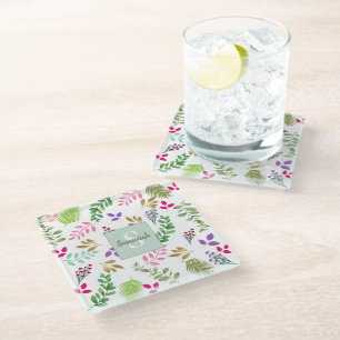 Dessous-de-verre En Verre Aquarelle Eucalyptus Dessous de verre botanique