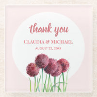 Aquarelle mariage violet rose Alliances