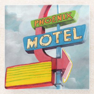 Dessous-de-verre En Verre Aquarelle Motel Phoenix
