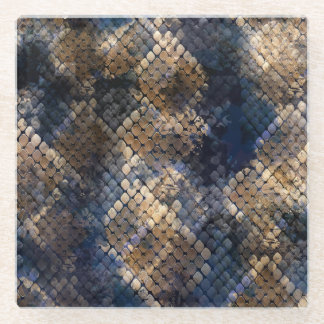 Dessous-de-verre En Verre Aquarelle Sauvage Snakeskin Design transparent