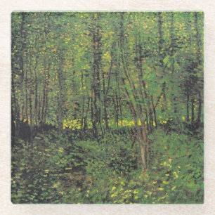 Dessous-de-verre En Verre Arbres et sous-bois par Van Gogh