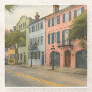 Dessous-de-verre En Verre Arc-en-ciel de l'aquarelle de Charleston