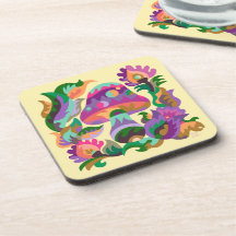 Dessous de verre en verre arc-en-ciel magique de c