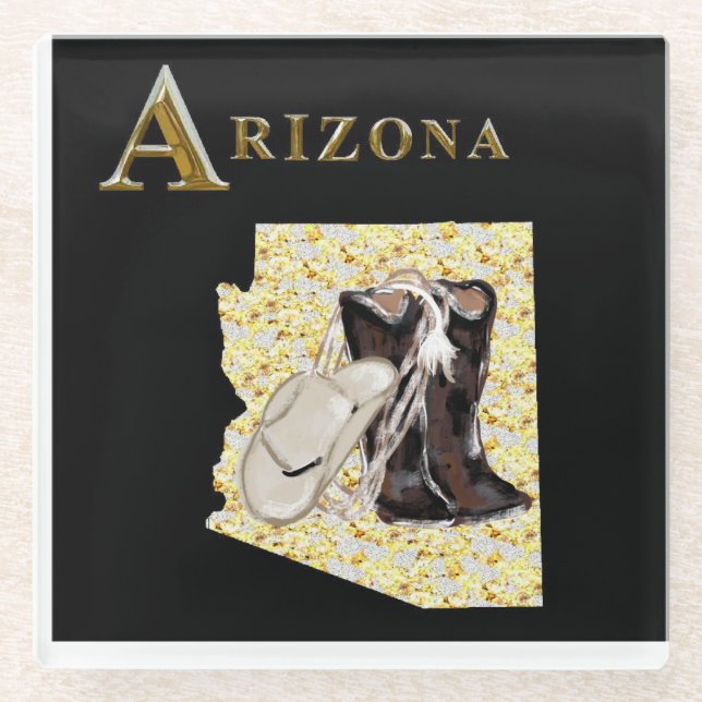 DESSOUS-DE-VERRE EN VERRE ARIZONA DREAM (Devant)