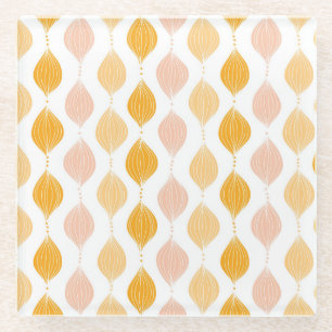 Dessous-de-verre En Verre arrière - plan Abstrait de motif d'or