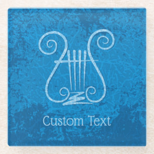 Dessous-de-verre En Verre Arrière - plan Blue Lyre