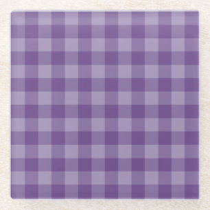 Dessous-de-verre En Verre Arrière - plan checkered violet