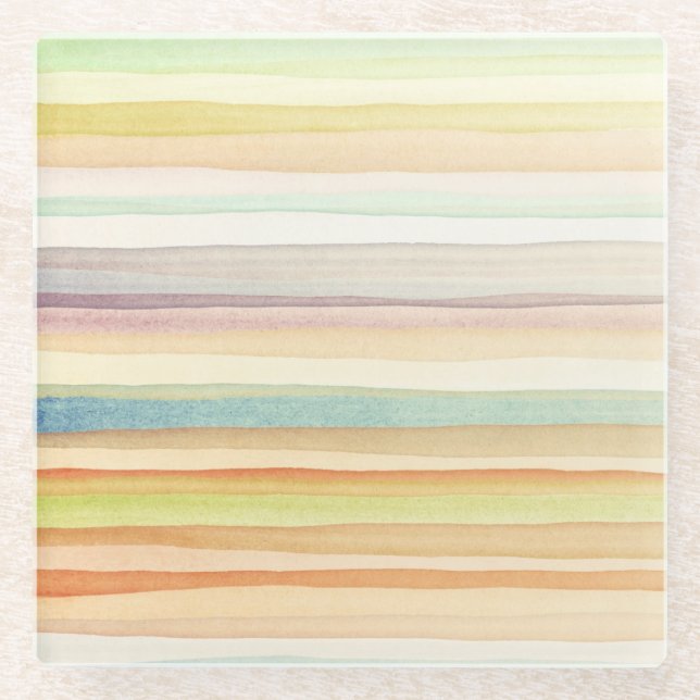 Dessous-de-verre En Verre Arrière - plan conçu d'art. Aquarelle utilisée (Devant)