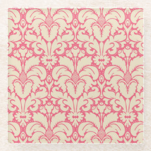 Dessous-de-verre En Verre arrière - plan damassé de style baroque 2