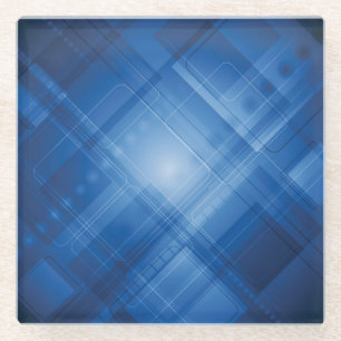 Dessous-de-verre En Verre Arrière - plan de pointe bleu-foncé