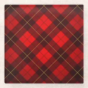 Dessous-de-verre En Verre Arrière - plan de tartan de Wallace