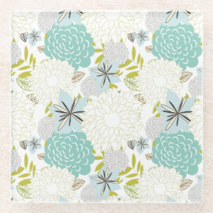 Dessous-de-verre En Verre arrière - plan floral