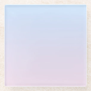 Dessous-de-verre En Verre Arrière - plan rose pâle et bleu dégradé