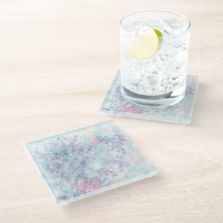 Dessous-de-verre En Verre Art Abstrait Pastel