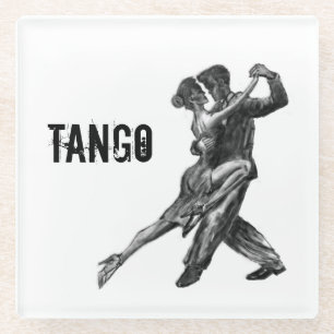Dessous-de-verre En Verre Art de danse du tango argentin