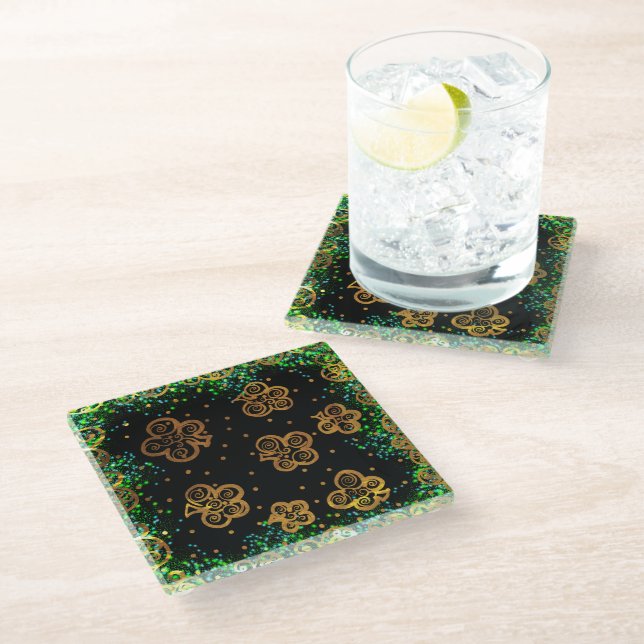 Dessous-de-verre En Verre Art de la Saint-Patrick (Incliné)