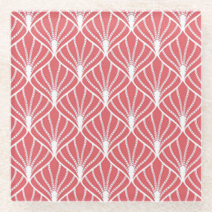 Dessous-de-verre En Verre Art Déco, motif sans couture géométrique.