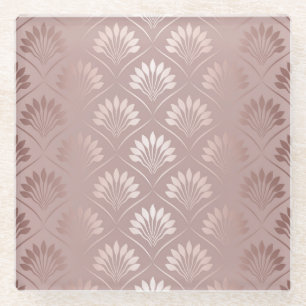 Dessous-de-verre En Verre Art Déco : Or Lattice Elégance.