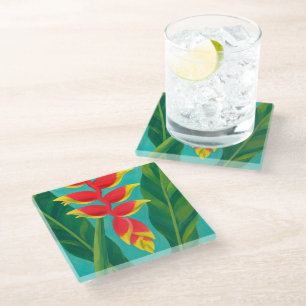 Dessous-de-verre En Verre Art hawaïen beau