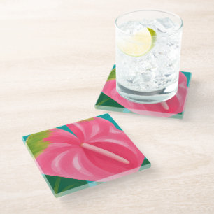 Dessous-de-verre En Verre Art hawaïen beau
