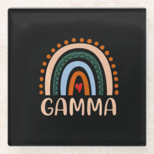 Dessous-de-verre En Verre Art Mère Gamma Rainbow Grandma mignonne annivers