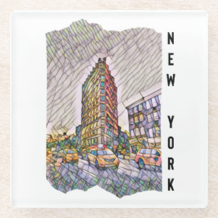 Dessous-de-verre En Verre Art Mosaïque esthétique de New York