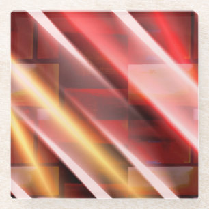 Dessous-de-verre En Verre Art numérique Art déco moderne Abstrait