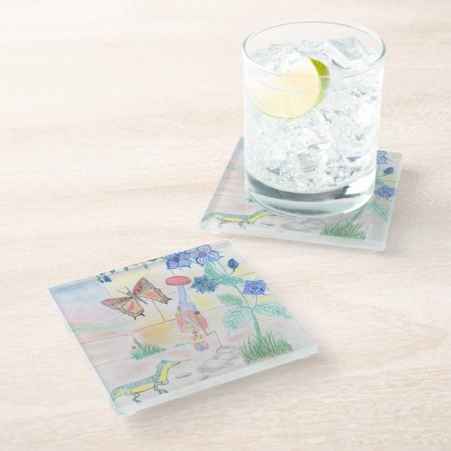 Dessous-de-verre En Verre Artisanat sur mesure pour les enfants, jouet pour  (Incliné)