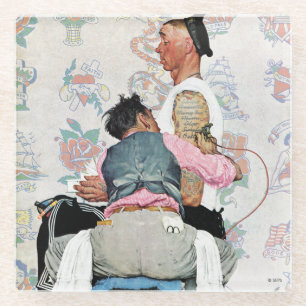 Dessous-de-verre En Verre Artiste du tatouage