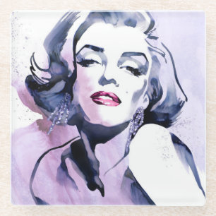 Dessous-de-verre En Verre Assez dans le pourpre