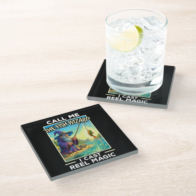 Dessous-de-verre En Verre Assistant Pêche en gros (Incliné)