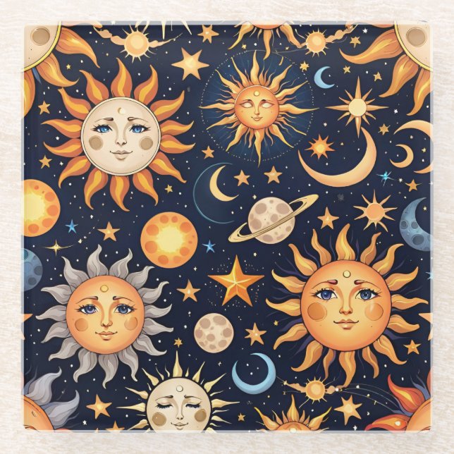 Dessous-de-verre En Verre Astrologie (Devant)