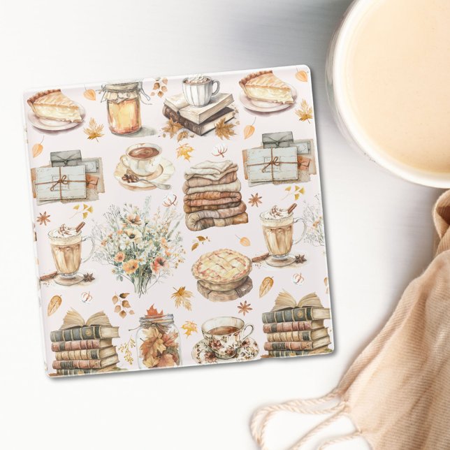 Dessous-de-verre En Verre Automne Automne Favori Motif esthétique essentiel (In situ)