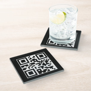 Dessous-de-verre En Verre Avoir un bon code QR de jour
