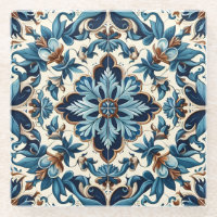 Azulejo Porcelain Carrelage bleu Motif méditerrané