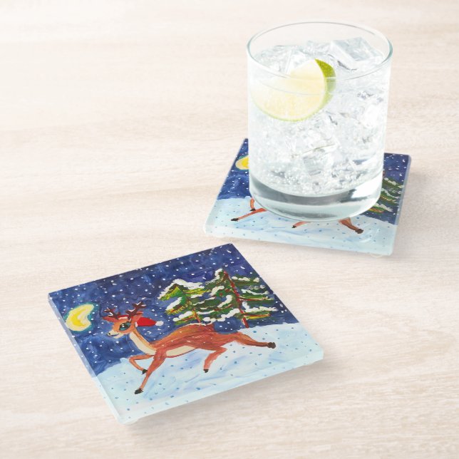 Dessous-de-verre En Verre Baby Deer (Incliné)