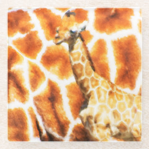 Dessous-de-verre En Verre Baby Giraffe