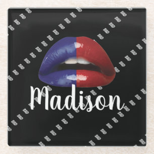 Dessous-de-verre En Verre Bad Girl Maquillage Lipstick Beauté Personnaliser