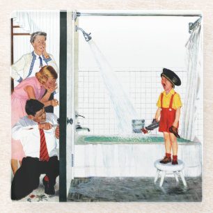 Dessous-de-verre En Verre Bain à débordement