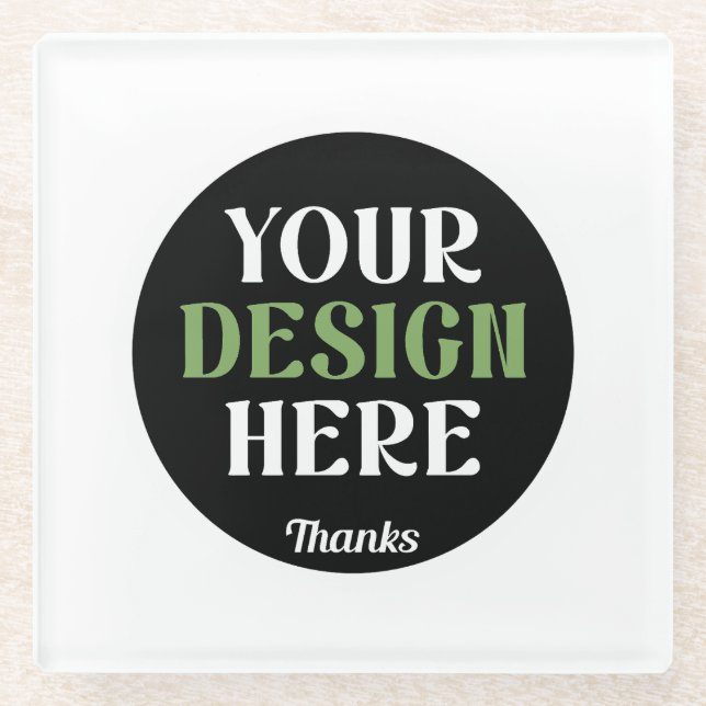 Dessous-de-verre En Verre baiser personnalisé, unique, élégant et minimalist (Devant)