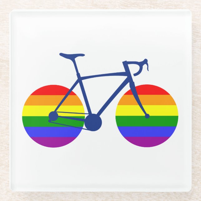 Dessous-de-verre En Verre Balade En Vélo Pride (Devant)