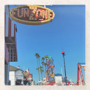 Dessous-de-verre En Verre Balboa Fun Zone, Newport Beach, Californie