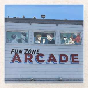 Dessous-de-verre En Verre Balboa Fun Zone, Newport Beach, Californie