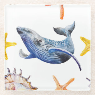 Dessous-de-verre En Verre Baleine à graphisme d'entreprise : Tableau de chan