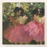 Dessous-de-verre En Verre Ballerines dans le rose par Edgar Degas<br><div class="desc">Ballerines dans le rose par Edgar Degas. 
Veuillez visiter mon magasin pour une conception plus intéressante et plus de => bien choisi zazzle.com/iwheels* de couleur</div>
