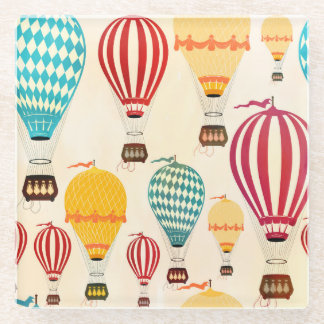 Dessous-de-verre En Verre Ballon à air : conception motif ludique.